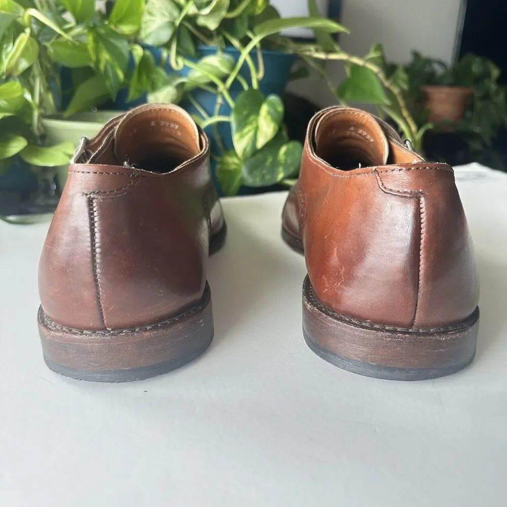 Allen Edmonds St. John's 2927 Double Monk Strap Shoes Dark Chili Leather Size 13